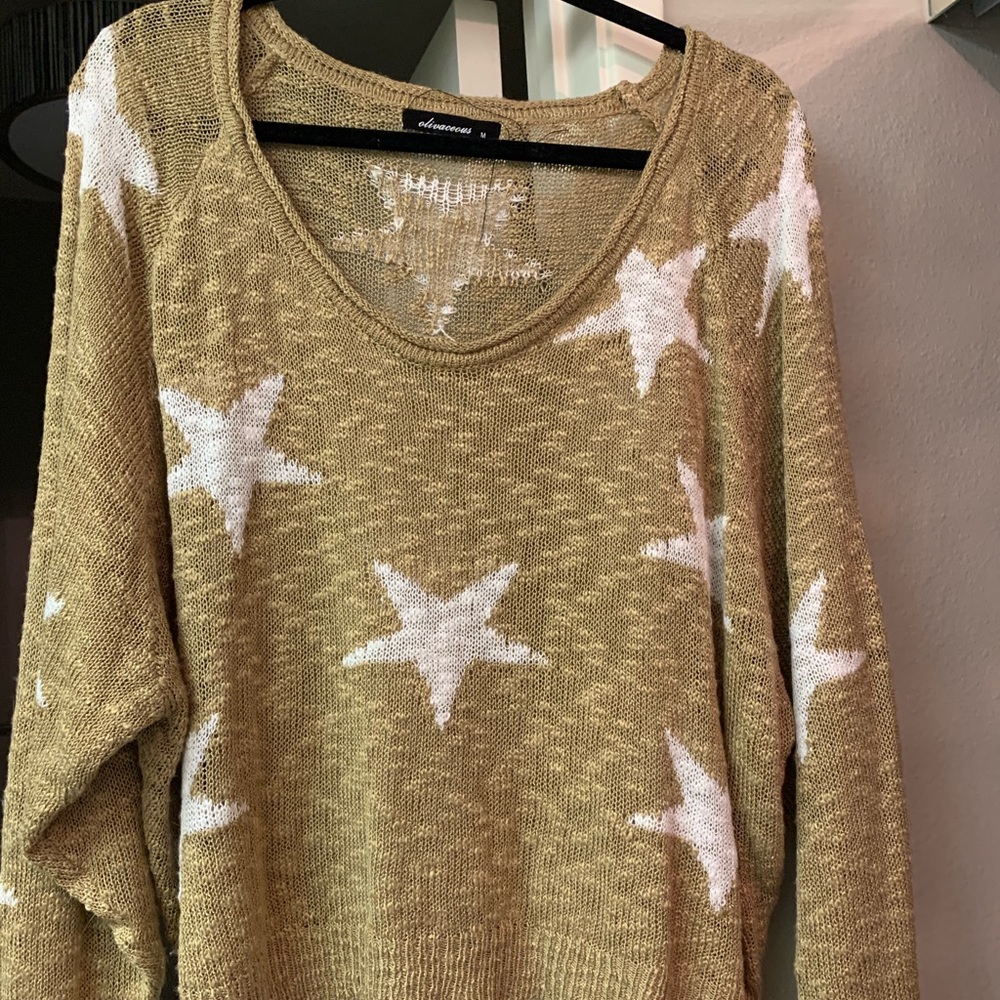 Olivaceous Star Knot sweater